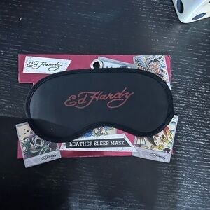 Ed Hardy Black Sleep Mask with Contoured Design